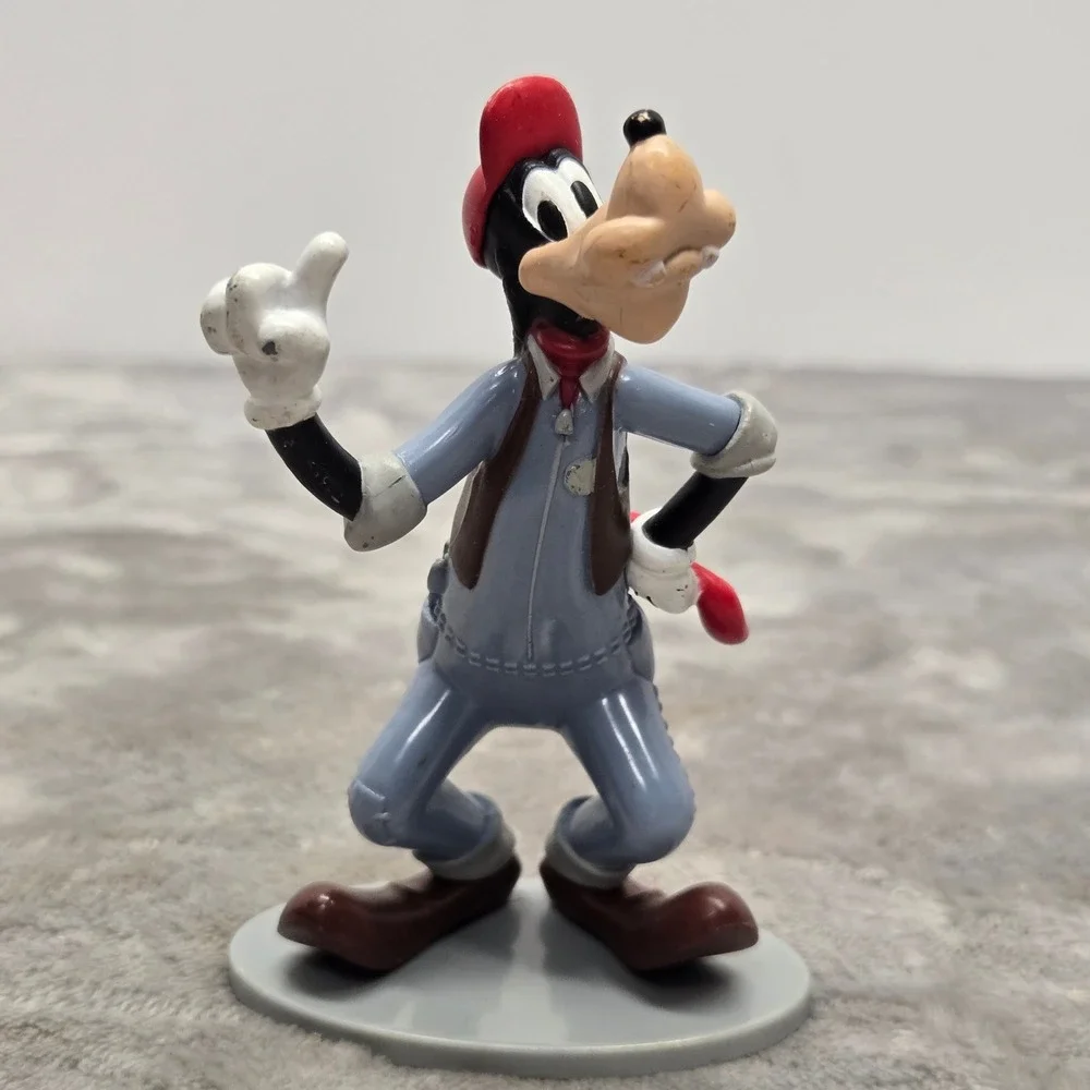 Disney Goofy Mechanic PVC Figure Blue Overalls Red Hat SZF 000045 Collectible